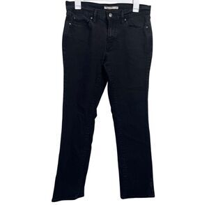 Levi's 505 Black Mid Rise Straight Leg Jeans
